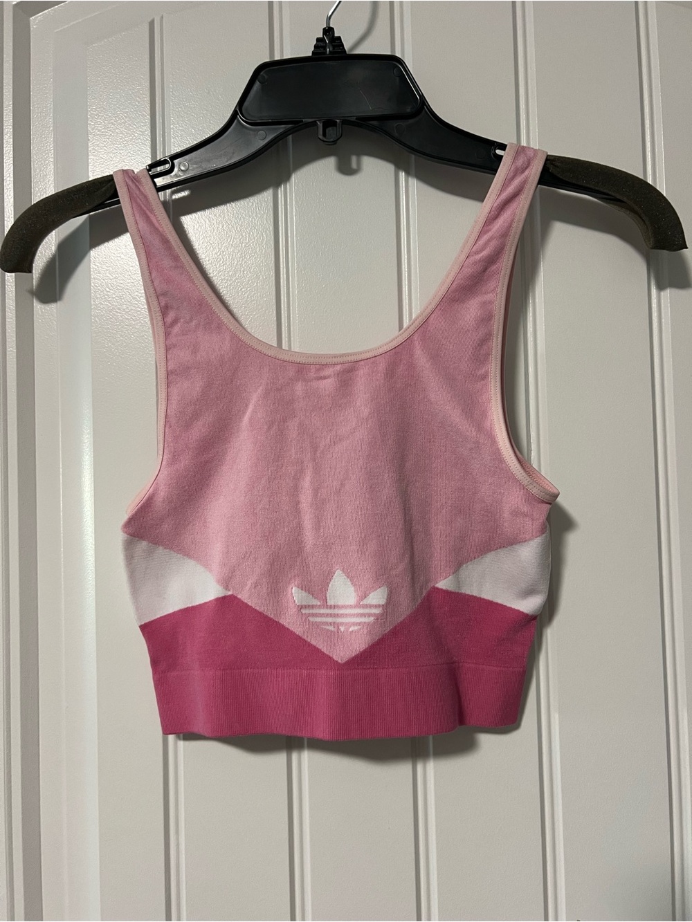 Adidas Originals Pink Colorblock Brami Crop Top NWT XS